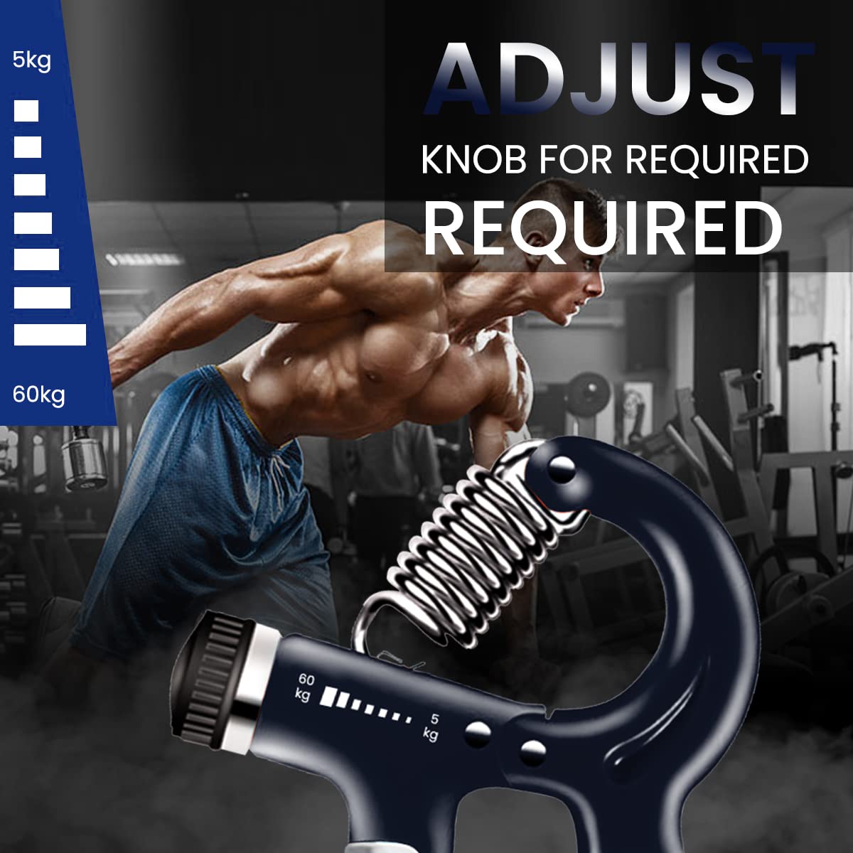 Proberos Hand Grip Strength Trainer with Counter for Home & Gym Workouts, Hand Grip Strengthener for Men & Women, Adjustable Resistance 5 to 60 kg, Non-Slip Gripper, for Athletes & Hand Exercising Proberos Hand Grip Strength Trainer with Counter for Home & Gym Workouts, Hand Grip Strengthener for Men & Women, Adjustable Resistance 5 to 60 kg, Non-Slip Gripper, for Athletes & Hand Exercising